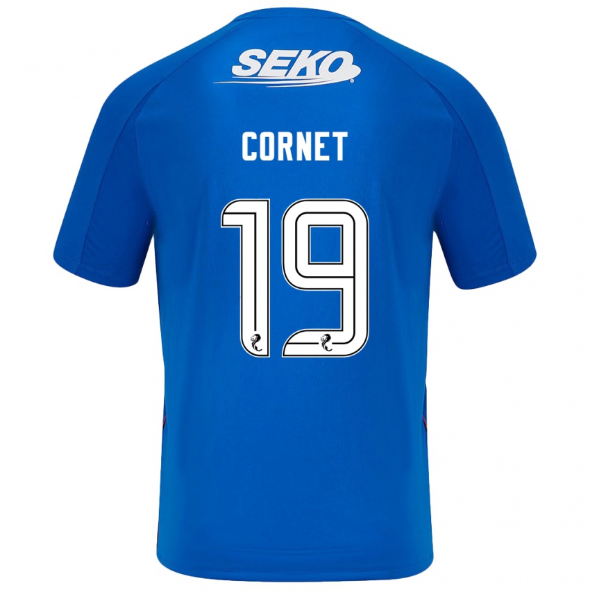 Niño Camiseta Chelsea Cornet #19 Azul Oscuro 1ª Equipación 2024/25 La Camisa