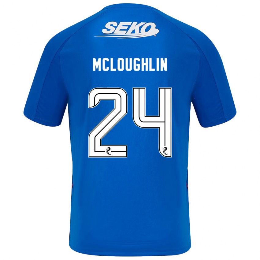 Niño Camiseta Olivia Mcloughlin #24 Azul Oscuro 1ª Equipación 2024/25 La Camisa