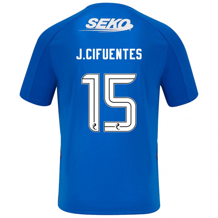 Niño Camiseta José Cifuentes #15 Azul Oscuro 1ª Equipación 2024/25 La Camisa