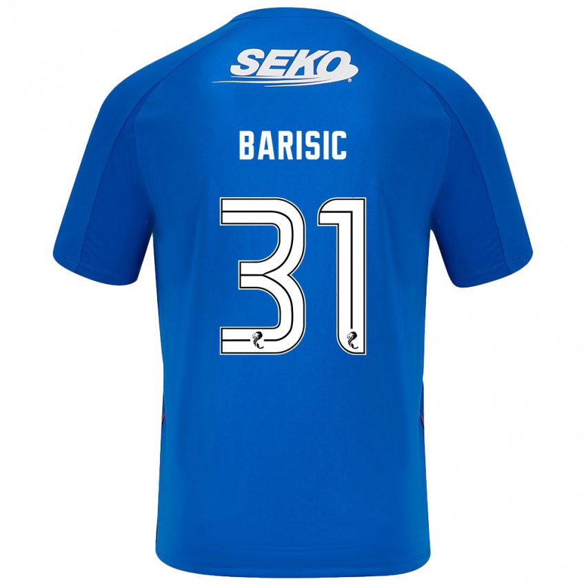 Niño Camiseta Borna Barisic #31 Azul Oscuro 1ª Equipación 2024/25 La Camisa