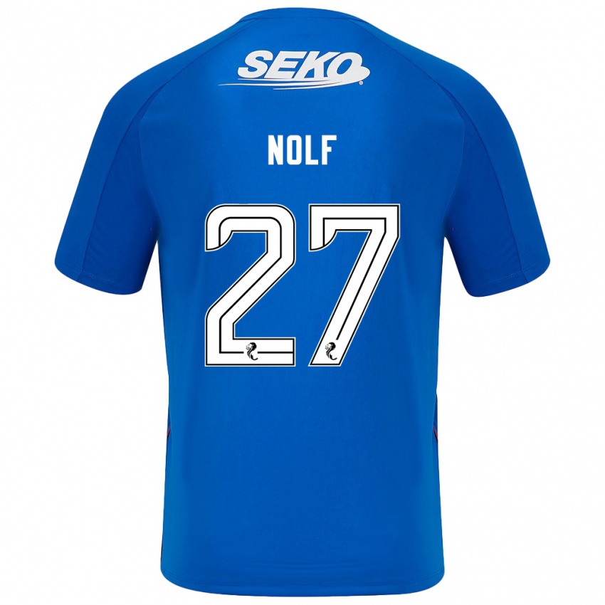 Niño Camiseta Madeline Nolf #27 Azul Oscuro 1ª Equipación 2024/25 La Camisa