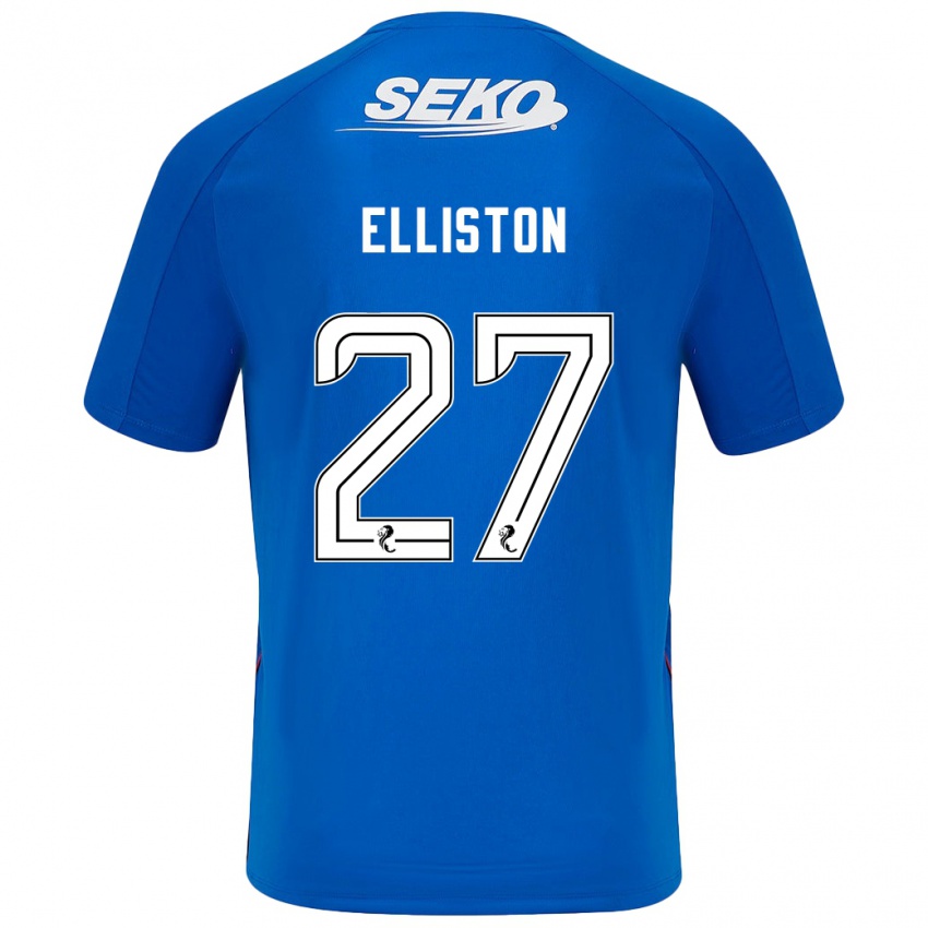 Niño Camiseta Maddie Elliston #27 Azul Oscuro 1ª Equipación 2024/25 La Camisa