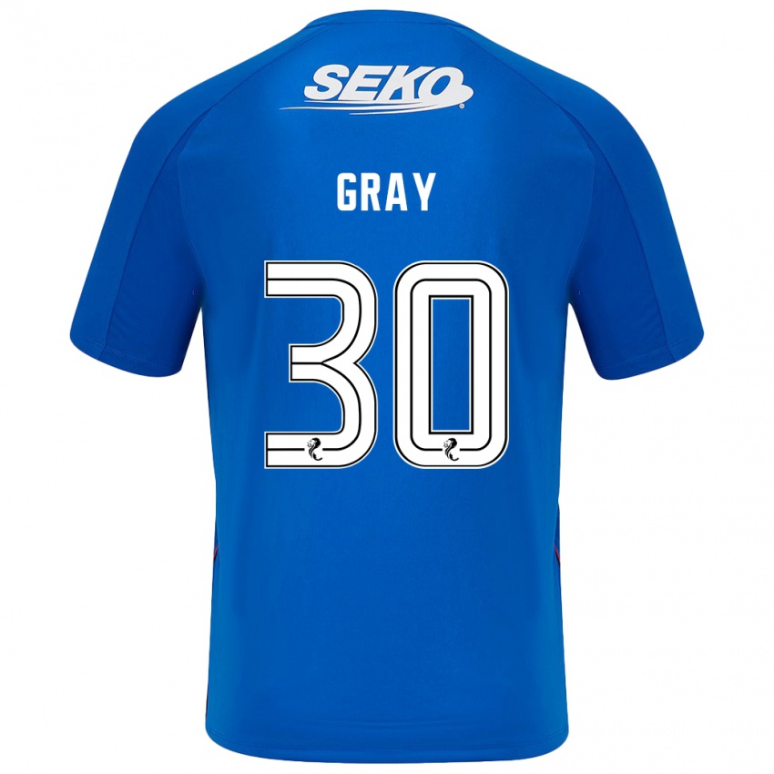 Niño Camiseta Georgia Gray #30 Azul Oscuro 1ª Equipación 2024/25 La Camisa