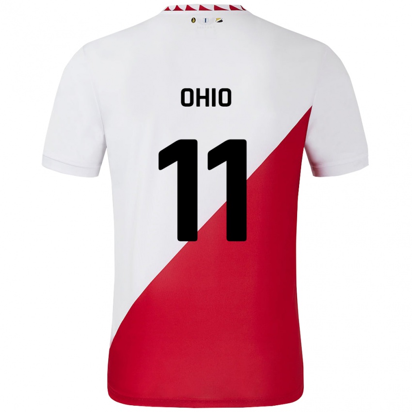 Niño Camiseta Noah Ohio #11 Blanco Rojo 1ª Equipación 2024/25 La Camisa