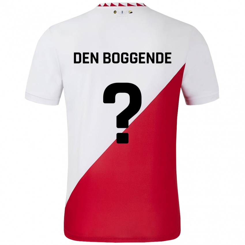 Niño Camiseta Tijn Den Boggende #0 Blanco Rojo 1ª Equipación 2024/25 La Camisa