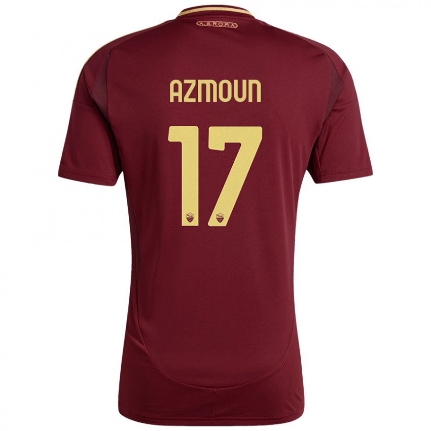 Niño Camiseta Sardar Azmoun #17 Rojo Marrón Dorado 1ª Equipación 2024/25 La Camisa