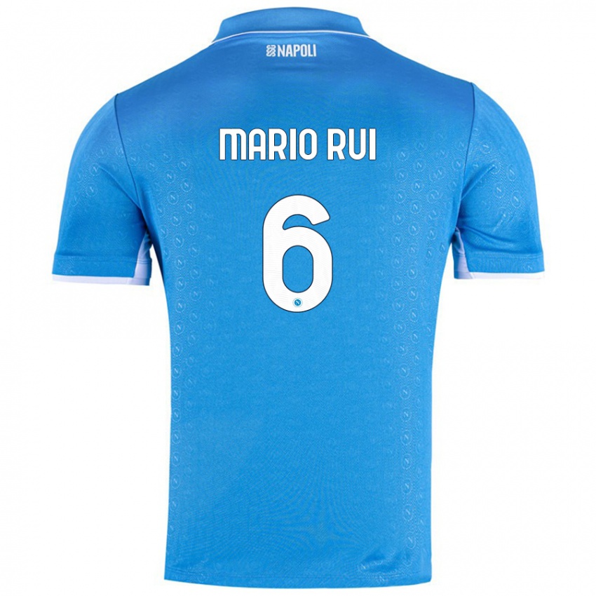 Niño Camiseta Mario Rui #6 Azul Cielo 1ª Equipación 2024/25 La Camisa