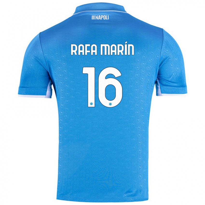 Niño Camiseta Rafa Marín #16 Azul Cielo 1ª Equipación 2024/25 La Camisa