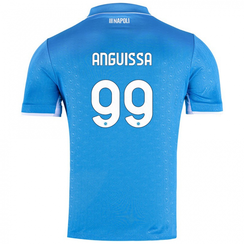 Niño Camiseta Andre Zambo Anguissa #99 Azul Cielo 1ª Equipación 2024/25 La Camisa