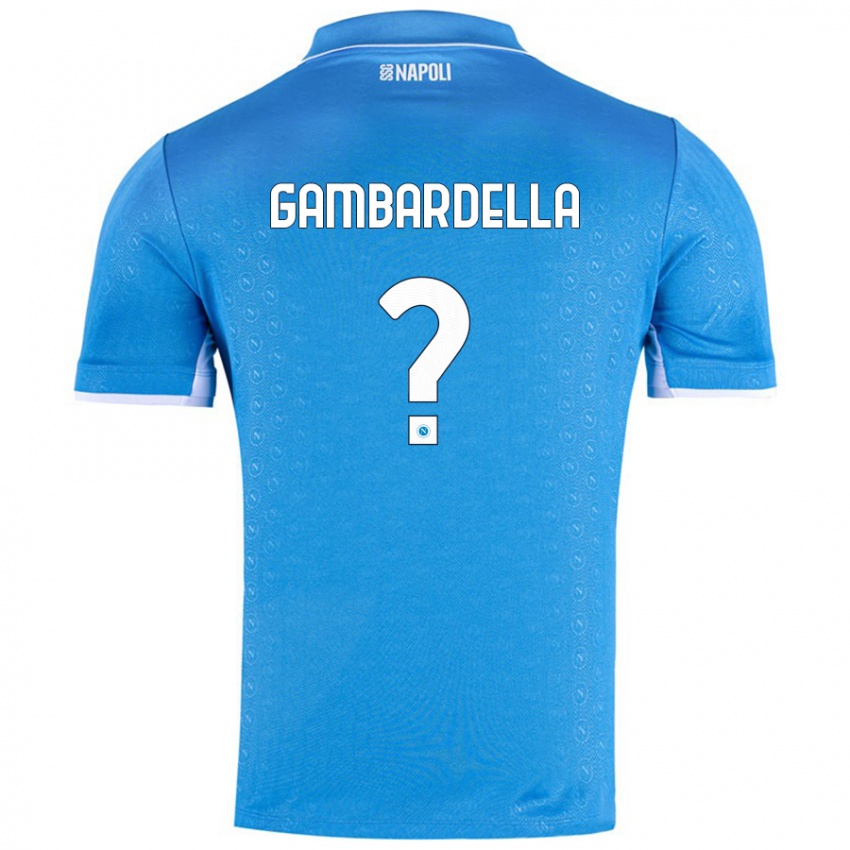 Niño Camiseta Vittorio Gambardella #0 Azul Cielo 1ª Equipación 2024/25 La Camisa