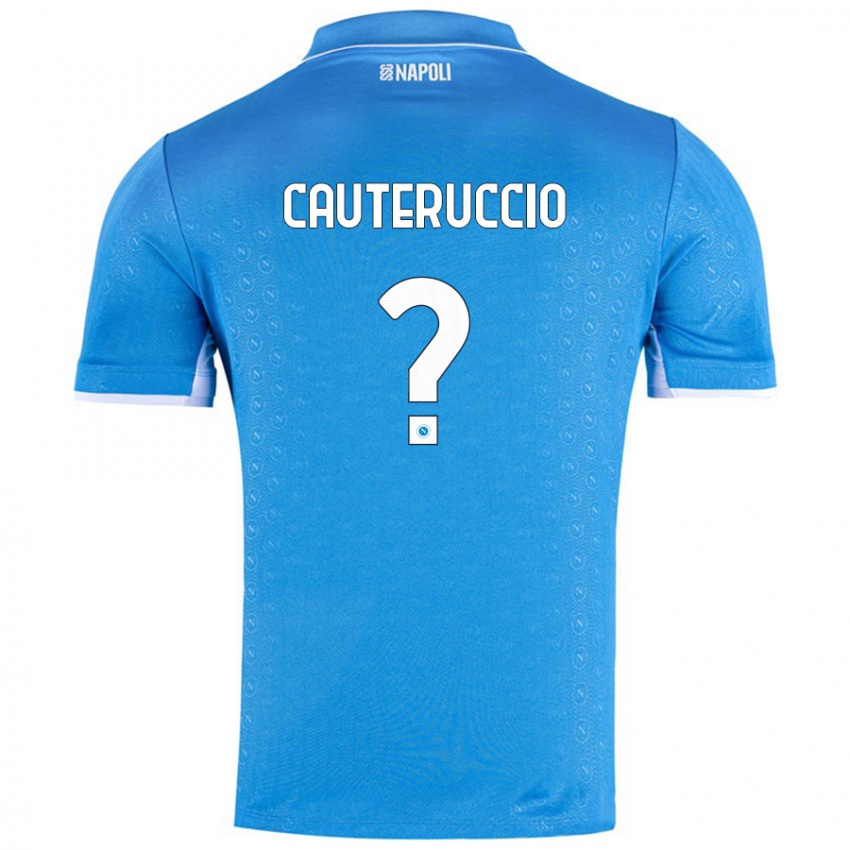 Niño Camiseta Walter Cauteruccio #0 Azul Cielo 1ª Equipación 2024/25 La Camisa