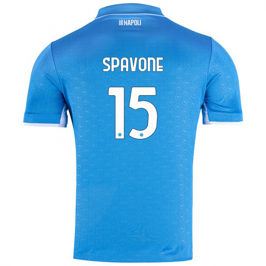 Niño Camiseta Alessandro Spavone #15 Azul Cielo 1ª Equipación 2024/25 La Camisa