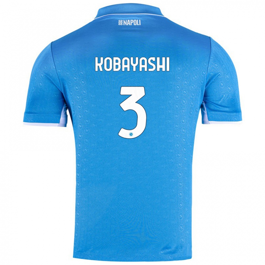 Niño Camiseta Miharu Kobayashi #3 Azul Cielo 1ª Equipación 2024/25 La Camisa