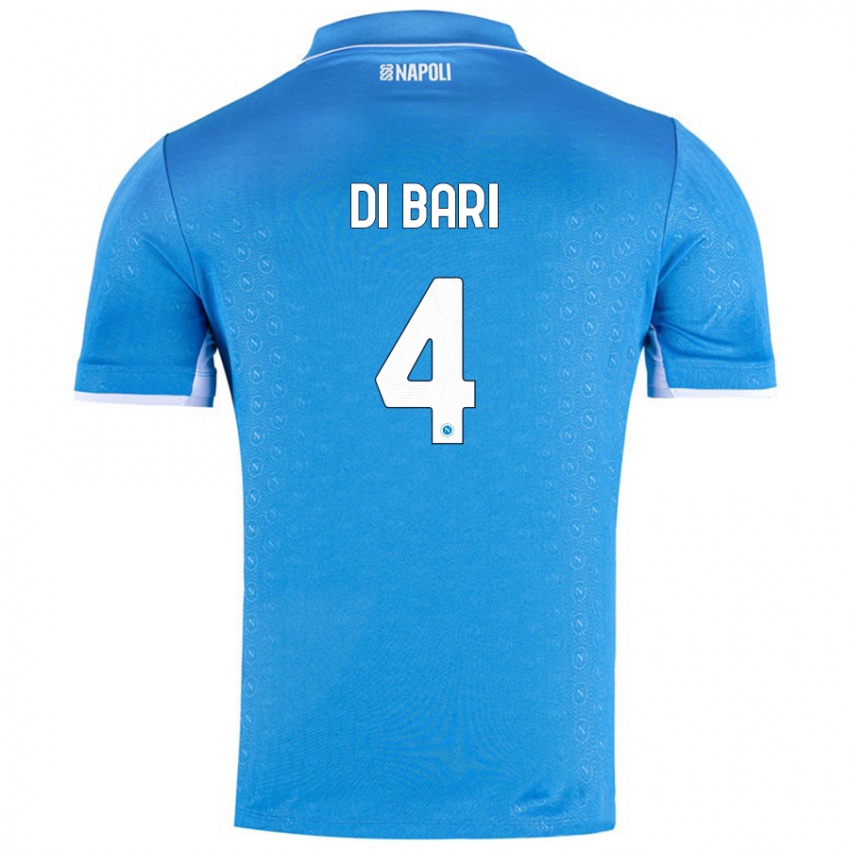 Niño Camiseta Martina Di Bari #4 Azul Cielo 1ª Equipación 2024/25 La Camisa