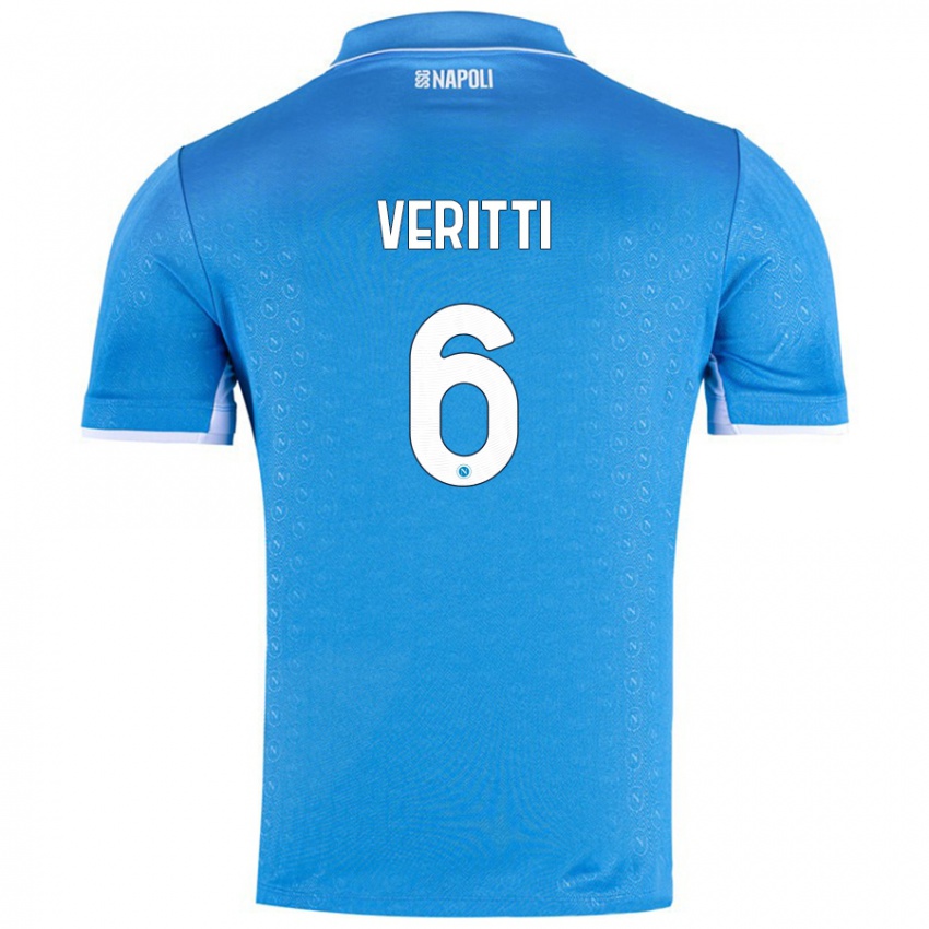 Niño Camiseta Federica Veritti #6 Azul Cielo 1ª Equipación 2024/25 La Camisa