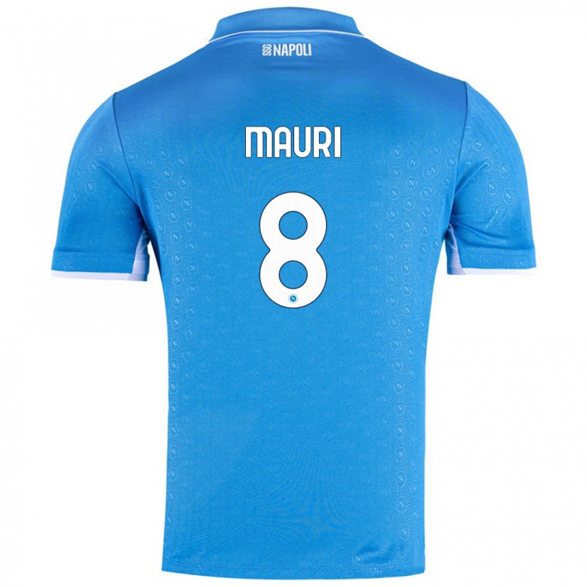 Niño Camiseta Claudia Mauri #8 Azul Cielo 1ª Equipación 2024/25 La Camisa