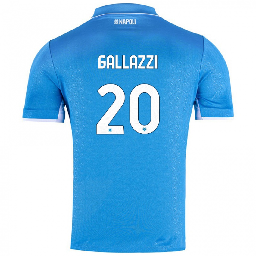 Niño Camiseta Valentina Gallazzi #20 Azul Cielo 1ª Equipación 2024/25 La Camisa