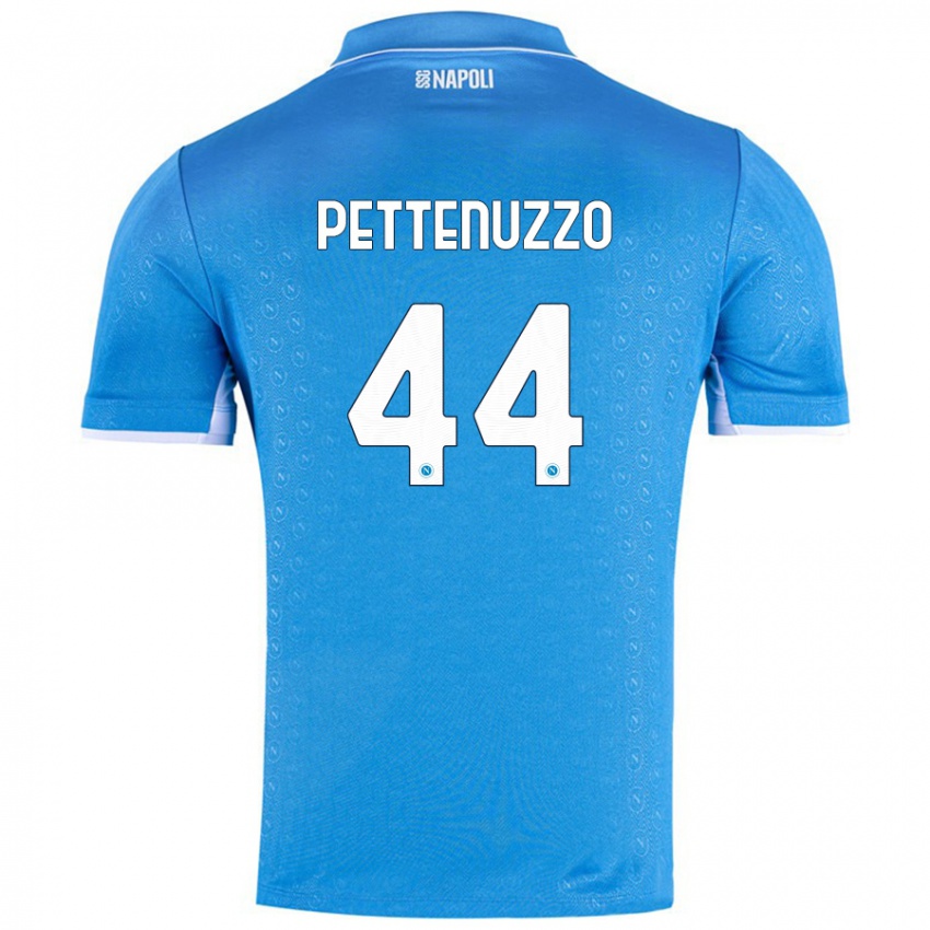 Niño Camiseta Tecla Pettenuzzo #44 Azul Cielo 1ª Equipación 2024/25 La Camisa