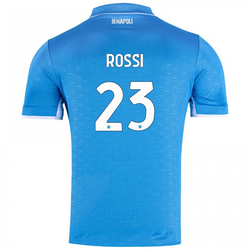 Niño Camiseta Leonardo Rossi #23 Azul Cielo 1ª Equipación 2024/25 La Camisa