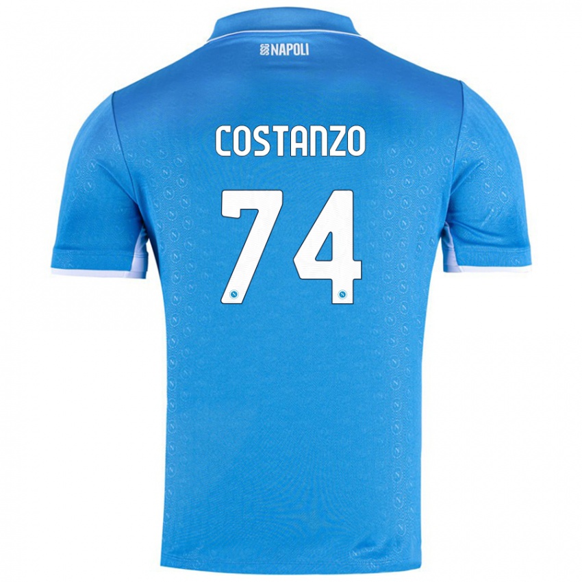 Niño Camiseta Davide Costanzo #74 Azul Cielo 1ª Equipación 2024/25 La Camisa