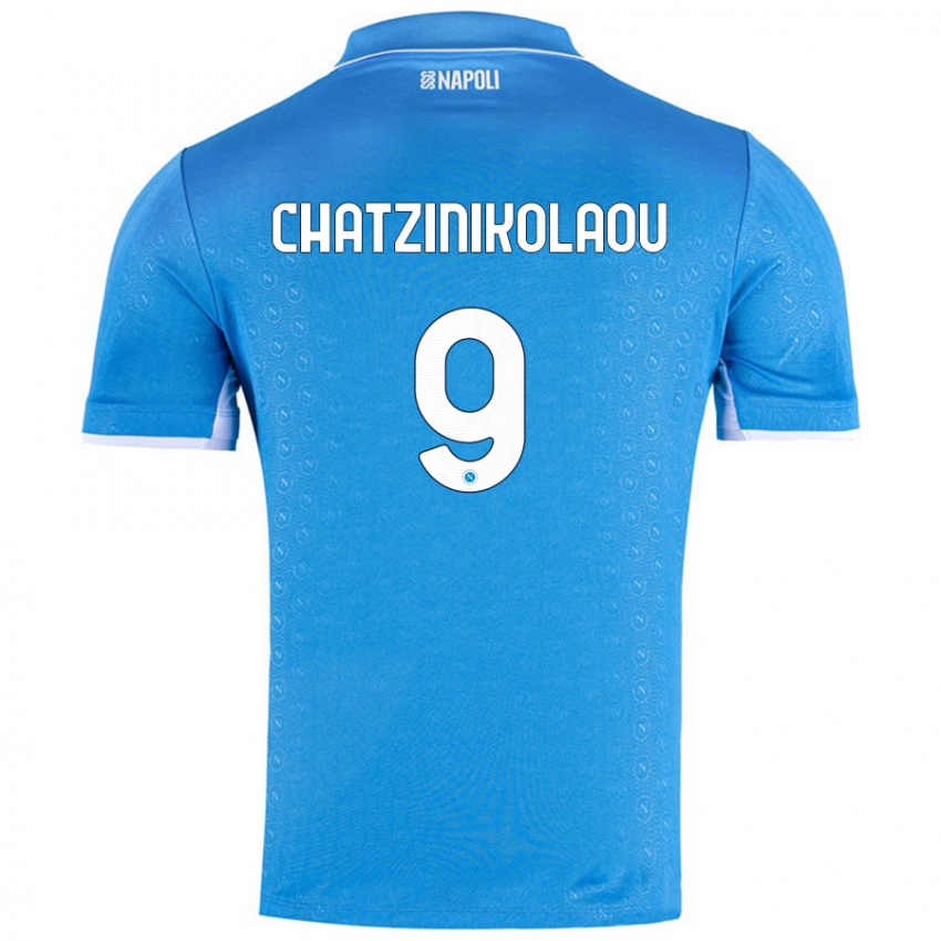 Niño Camiseta Despoina Chatzinikolaou #9 Azul Cielo 1ª Equipación 2024/25 La Camisa