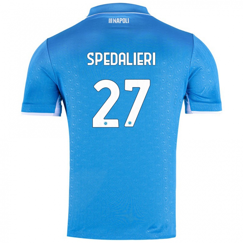 Niño Camiseta Johnatan Andrea Spedalieri #27 Azul Cielo 1ª Equipación 2024/25 La Camisa