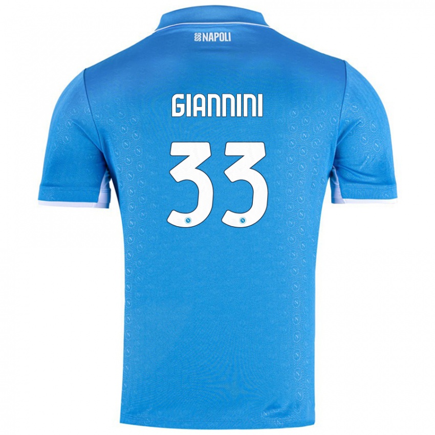 Niño Camiseta Enrico Giannini #33 Azul Cielo 1ª Equipación 2024/25 La Camisa