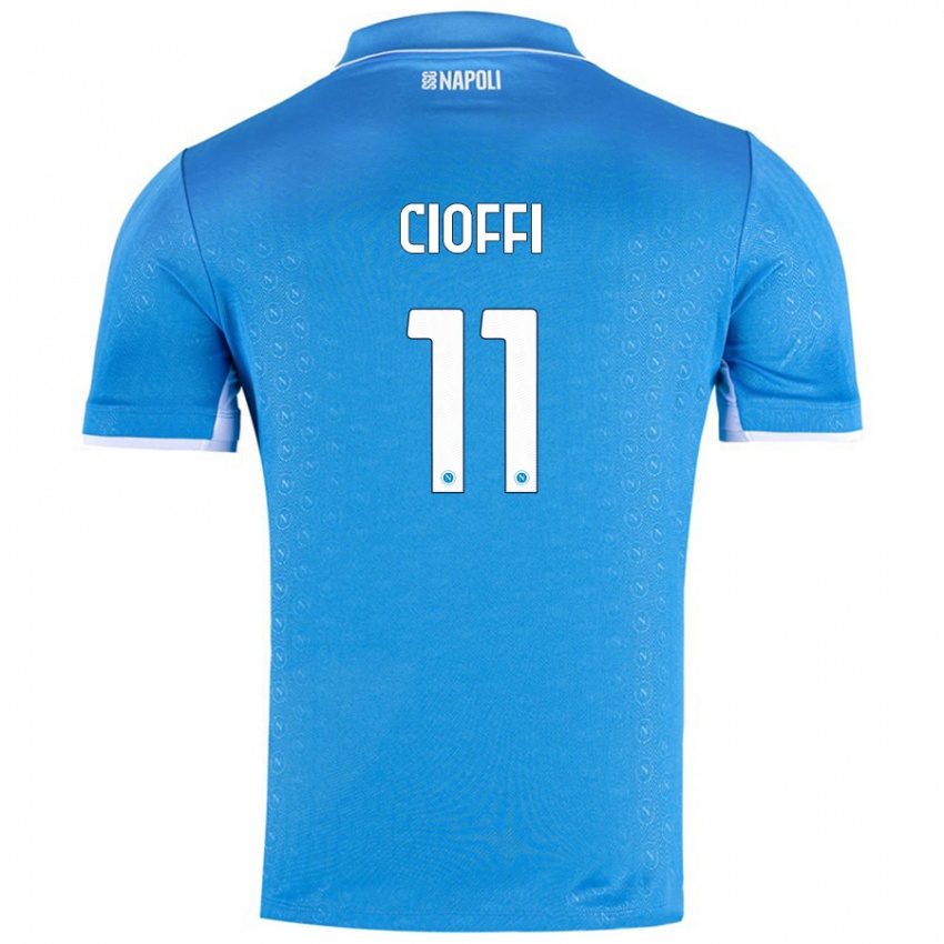 Niño Camiseta Antonio Cioffi #11 Azul Cielo 1ª Equipación 2024/25 La Camisa