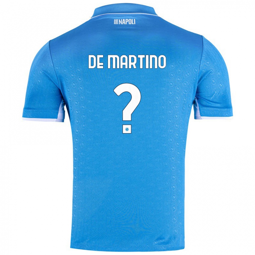 Niño Camiseta Enrico Pio De Martino #0 Azul Cielo 1ª Equipación 2024/25 La Camisa