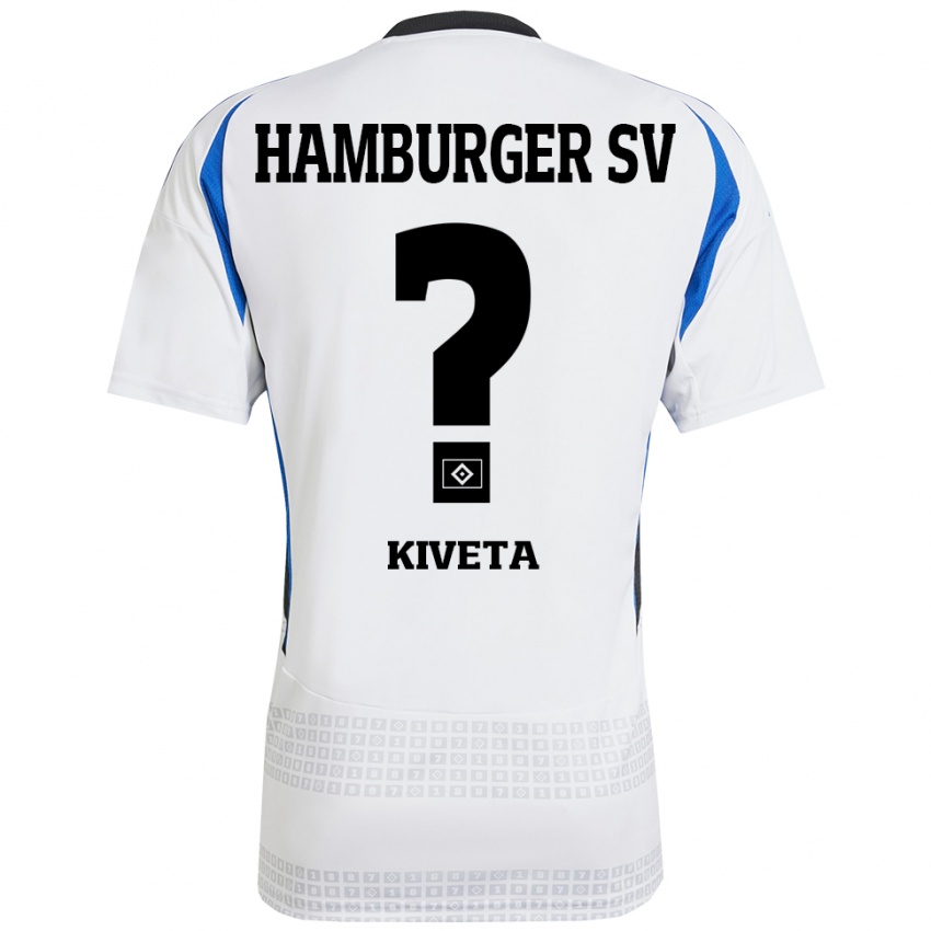 Niño Camiseta Glory Kiveta #0 Blanco Azul 1ª Equipación 2024/25 La Camisa