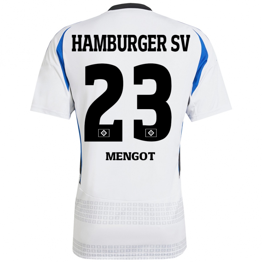 Niño Camiseta Ayukayoh Mengot #23 Blanco Azul 1ª Equipación 2024/25 La Camisa