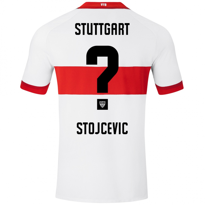 Niño Camiseta Martin Stojcevic #0 Blanco Rojo 1ª Equipación 2024/25 La Camisa