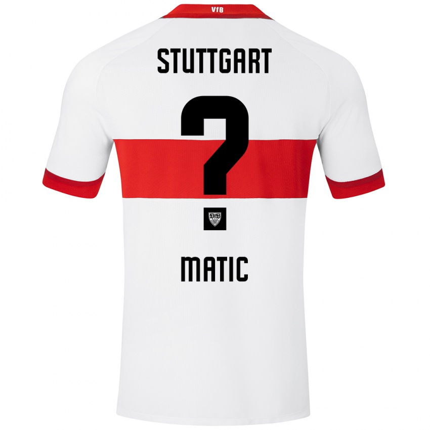 Niño Camiseta Nikolas Matic #0 Blanco Rojo 1ª Equipación 2024/25 La Camisa