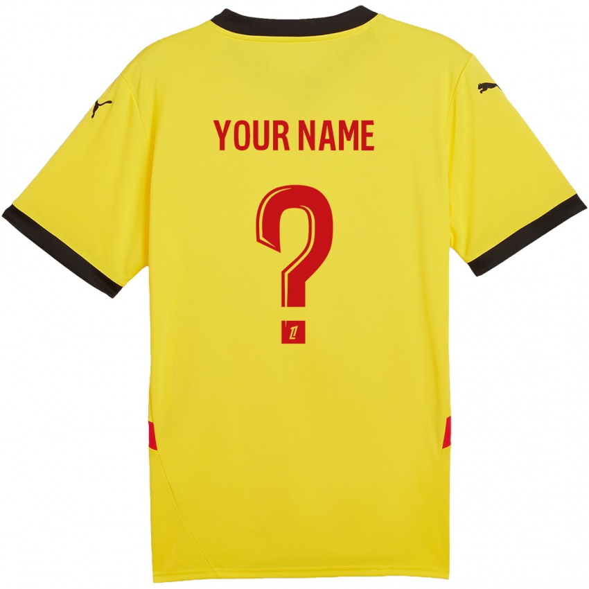 Niño Camiseta Ihren Namen #0 Amarillo Rojo 1ª Equipación 2024/25 La Camisa