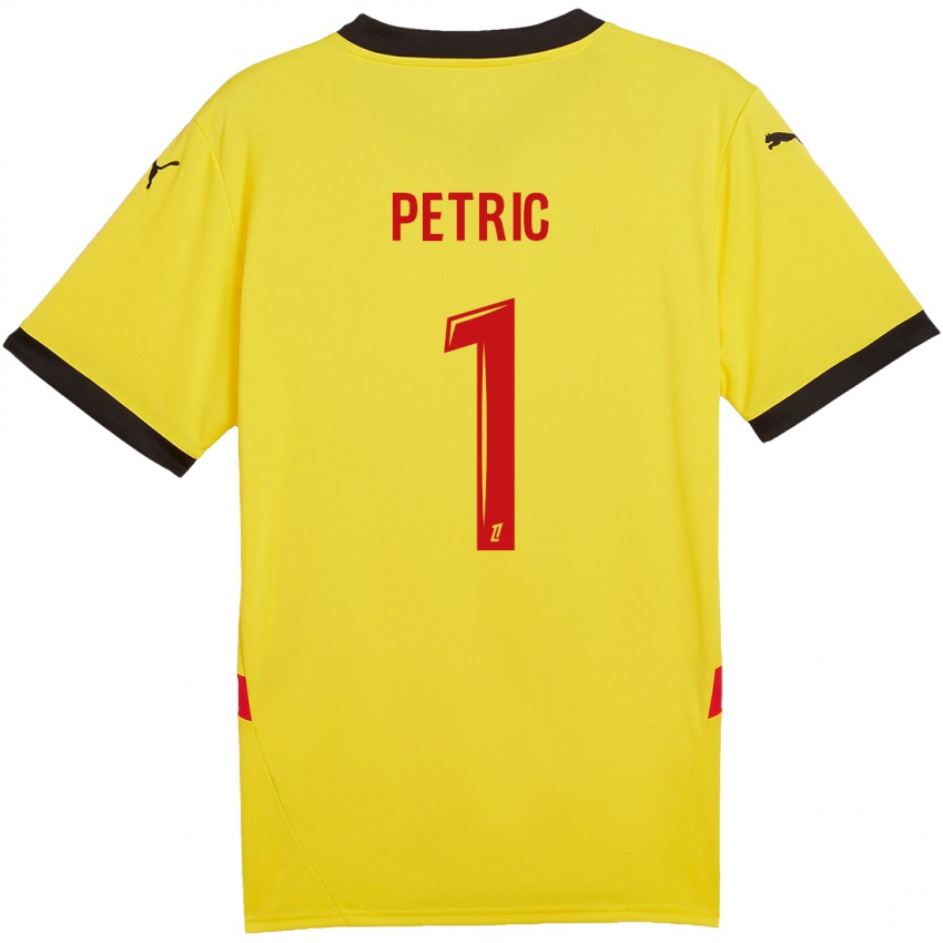 Niño Camiseta Denis Petric #1 Amarillo Rojo 1ª Equipación 2024/25 La Camisa