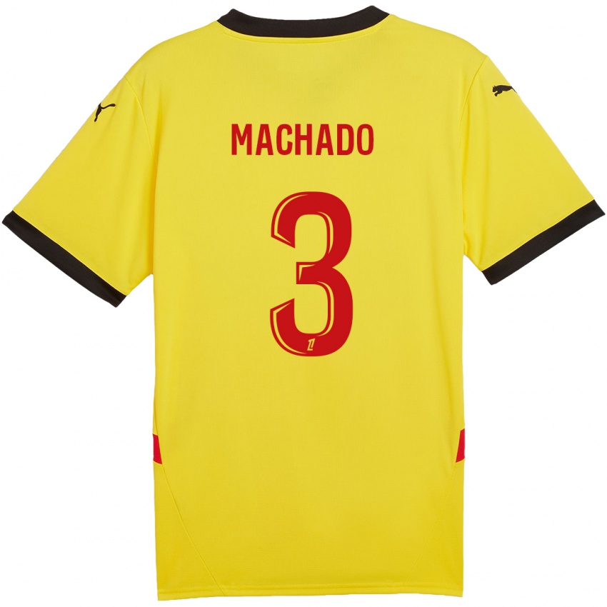 Niño Camiseta Deiver Machado #3 Amarillo Rojo 1ª Equipación 2024/25 La Camisa