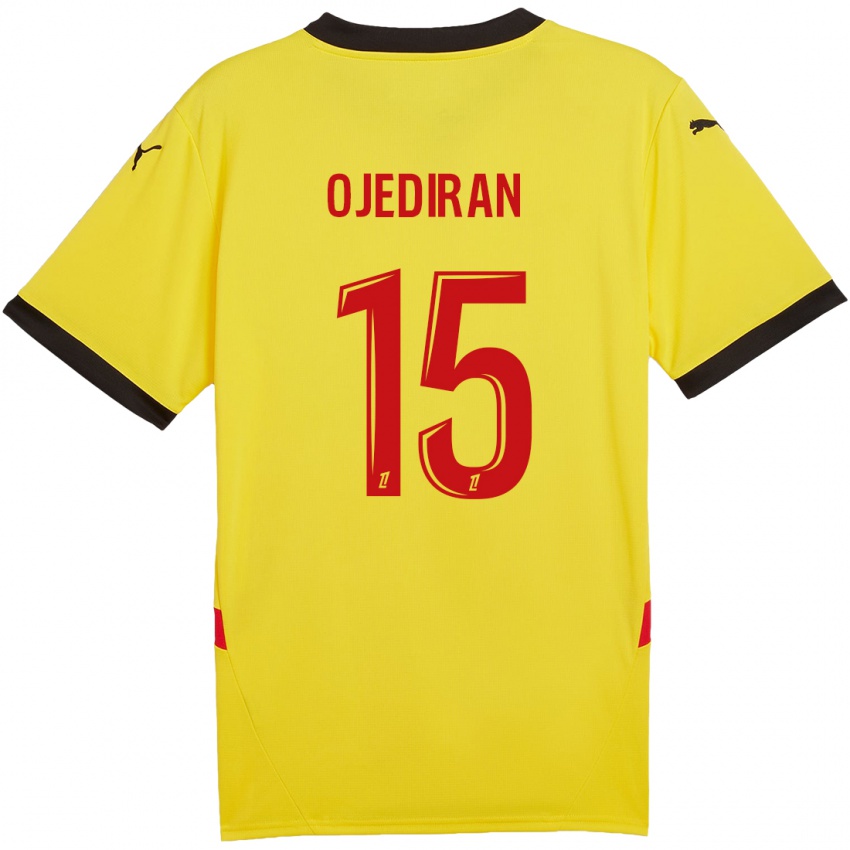 Niño Camiseta Hamzat Ojediran #15 Amarillo Rojo 1ª Equipación 2024/25 La Camisa