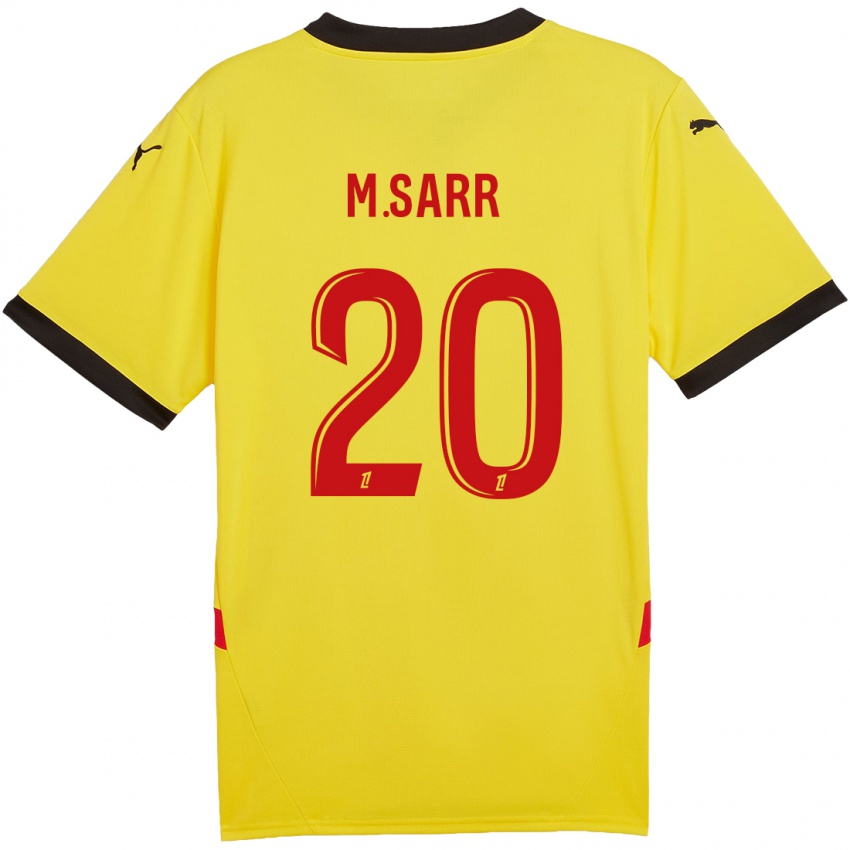 Niño Camiseta Malang Sarr #20 Amarillo Rojo 1ª Equipación 2024/25 La Camisa