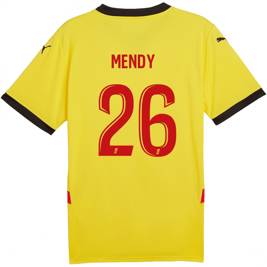 Niño Camiseta Nampalys Mendy #26 Amarillo Rojo 1ª Equipación 2024/25 La Camisa