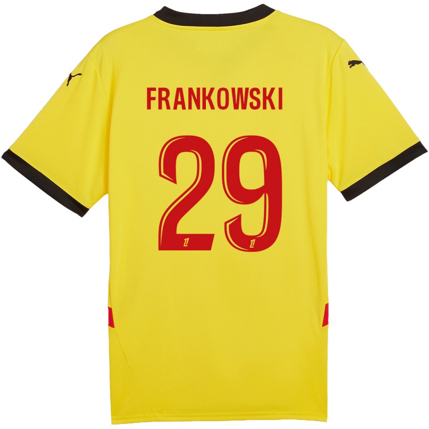 Niño Camiseta Przemyslaw Frankowski #29 Amarillo Rojo 1ª Equipación 2024/25 La Camisa