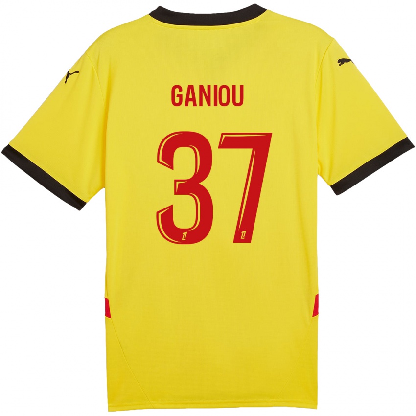 Niño Camiseta Ismaëlo Ganiou #37 Amarillo Rojo 1ª Equipación 2024/25 La Camisa