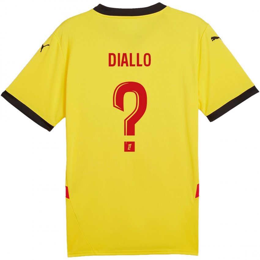 Niño Camiseta Alpha Diallo #0 Amarillo Rojo 1ª Equipación 2024/25 La Camisa