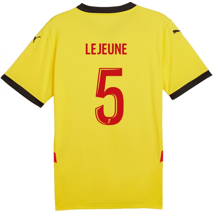 Niño Camiseta Romane Lejeune #5 Amarillo Rojo 1ª Equipación 2024/25 La Camisa