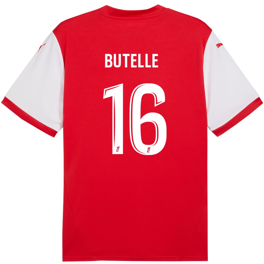 Niño Camiseta Ludovic Butelle #16 Rojo Blanco 1ª Equipación 2024/25 La Camisa