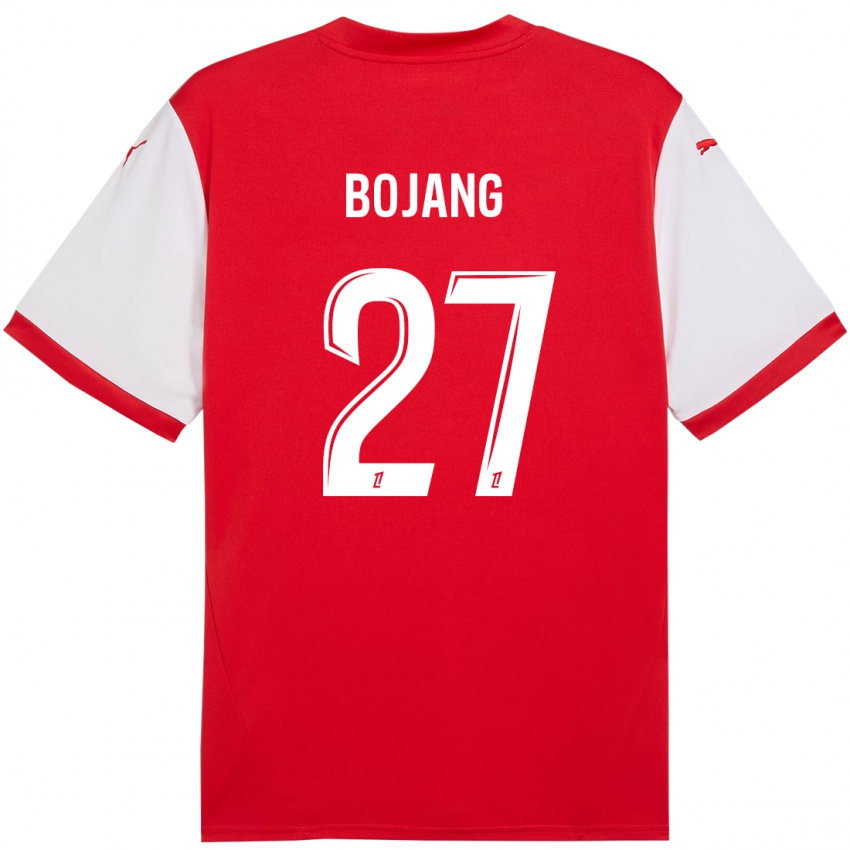 Niño Camiseta Adama Bojang #27 Rojo Blanco 1ª Equipación 2024/25 La Camisa