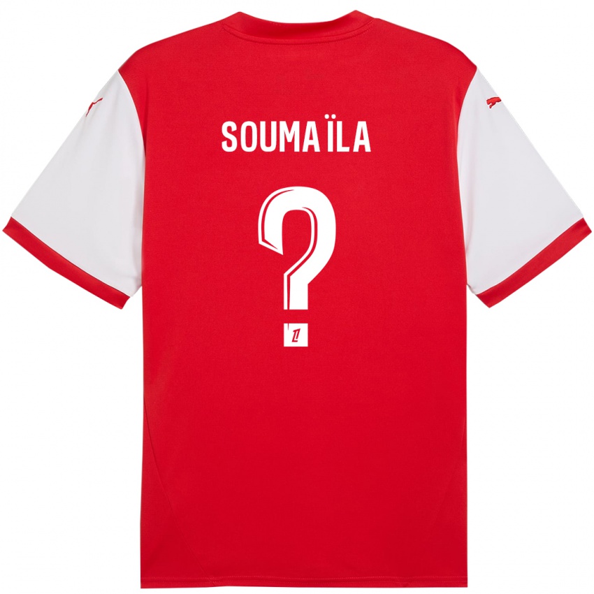 Niño Camiseta Soumaïla Sylla #0 Rojo Blanco 1ª Equipación 2024/25 La Camisa