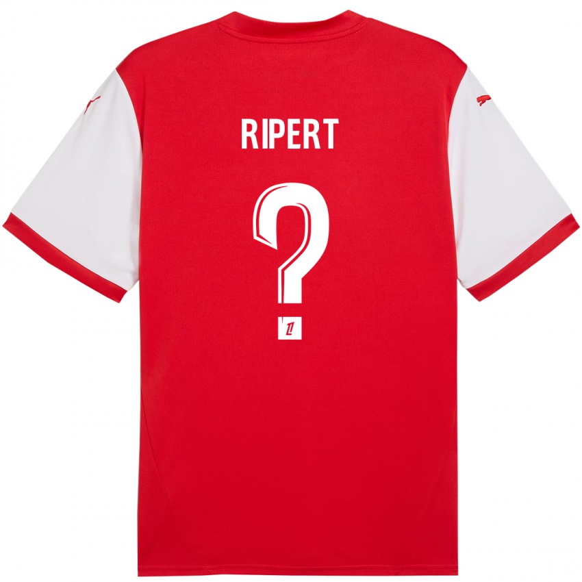 Niño Camiseta Léo Ripert #0 Rojo Blanco 1ª Equipación 2024/25 La Camisa