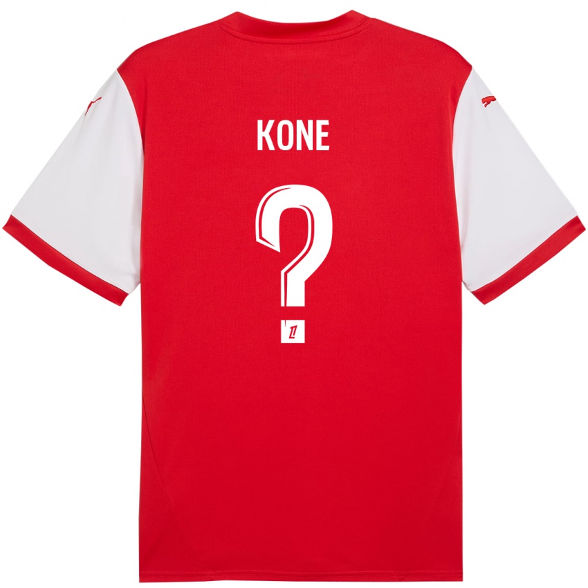 Niño Camiseta Abdoul Koné #0 Rojo Blanco 1ª Equipación 2024/25 La Camisa