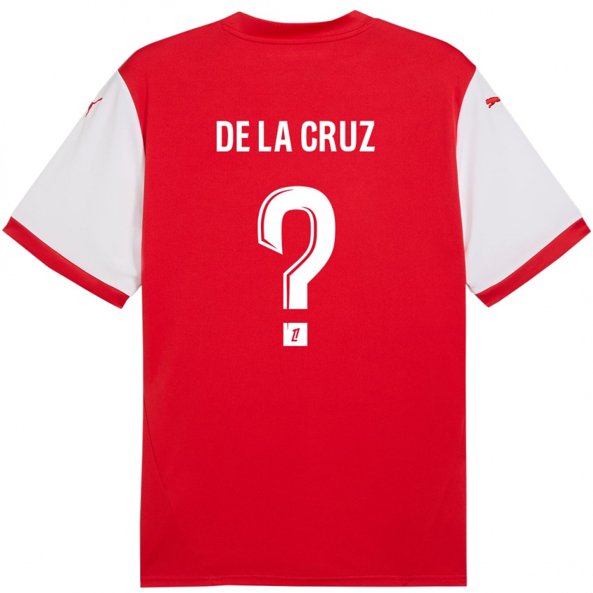 Niño Camiseta Maiky De La Cruz #0 Rojo Blanco 1ª Equipación 2024/25 La Camisa