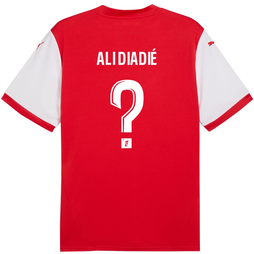 Niño Camiseta Mohamed Ali Diadié #0 Rojo Blanco 1ª Equipación 2024/25 La Camisa